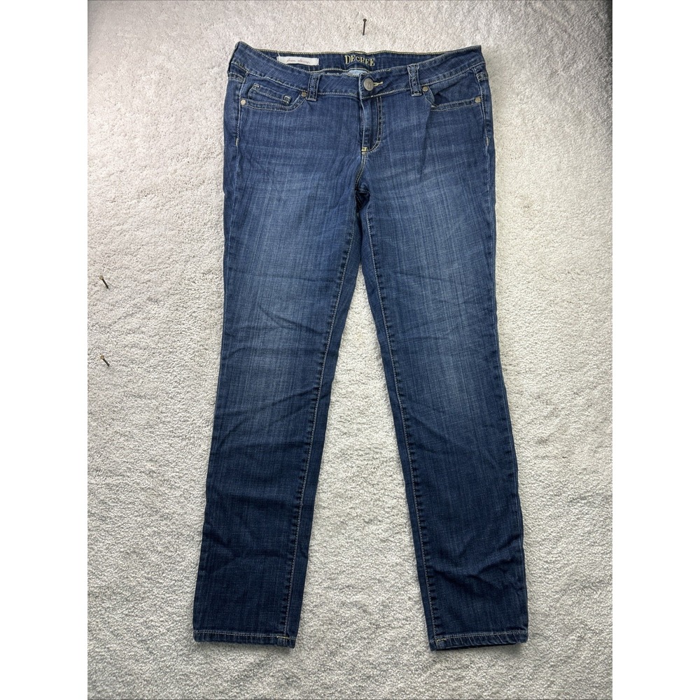 Decree Jeans Womens 15 Dark Blue Super Skinny Stretch‎ Low Rise Outdoor